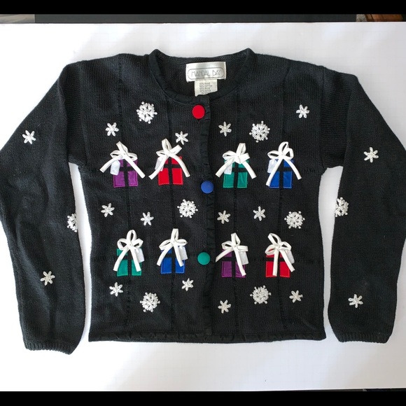 MANDAL BAY Other - MANDAL BAY SZ 7/8 Girls Blk Holiday Sweater